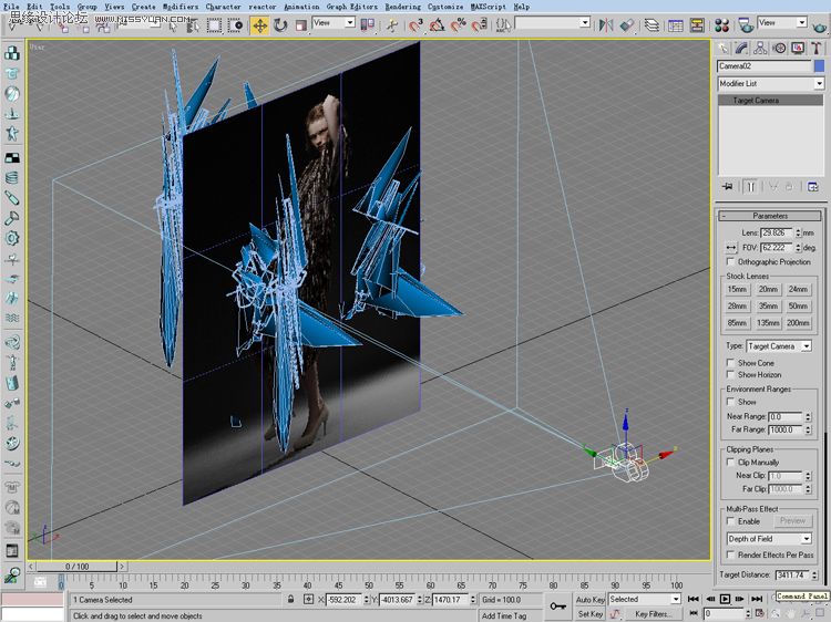 3D MAX+PS練手制作V酷風格視覺照片效果