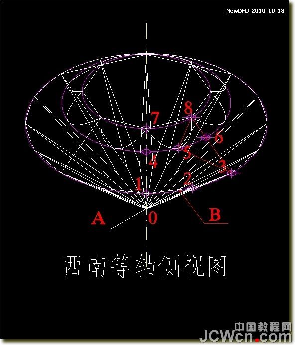 AutoCAD建模教程:繪制八心八箭的鉆石