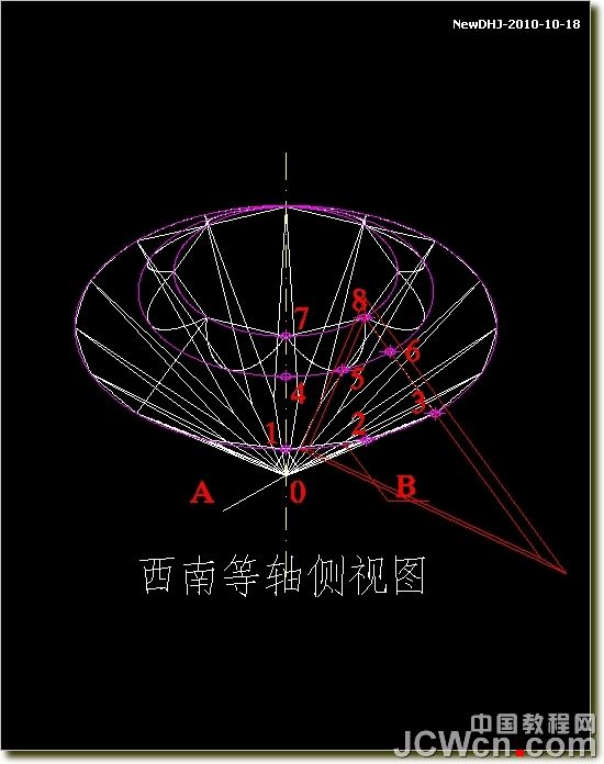 AutoCAD建模教程:繪制八心八箭的鉆石