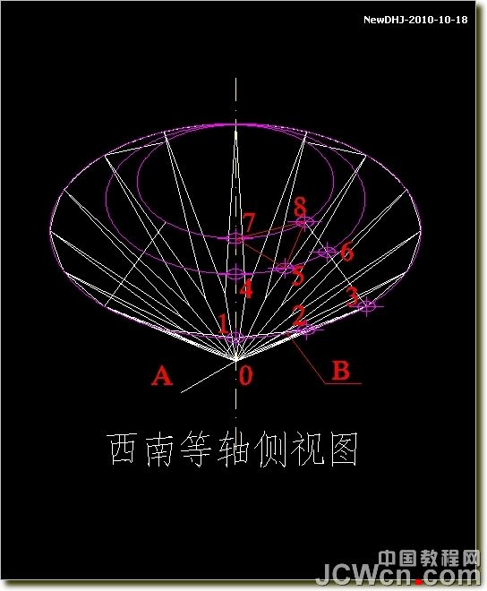 AutoCAD建模教程:繪制八心八箭的鉆石