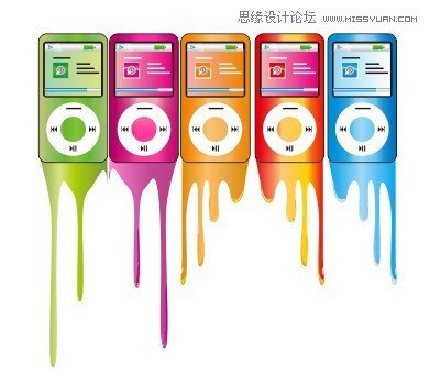 Coreldraw利用不同的顏色表現產品節奏感