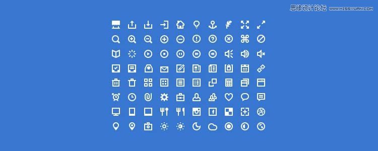 50套設計師常用的線性圖標字體下載