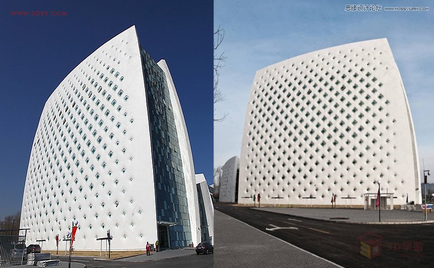 3DMAX教程:制作異形建筑模型的外立面