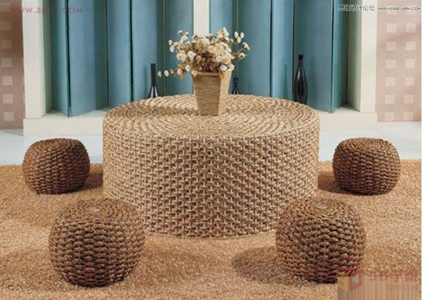 3DMAX制作逼真的藤編家具模型教程