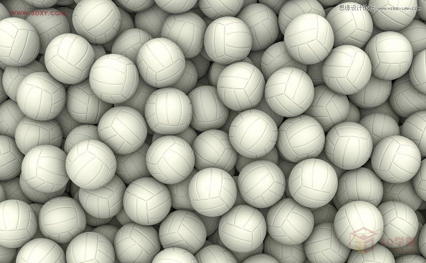 3DMAX制作簡單逼真的排球效果圖