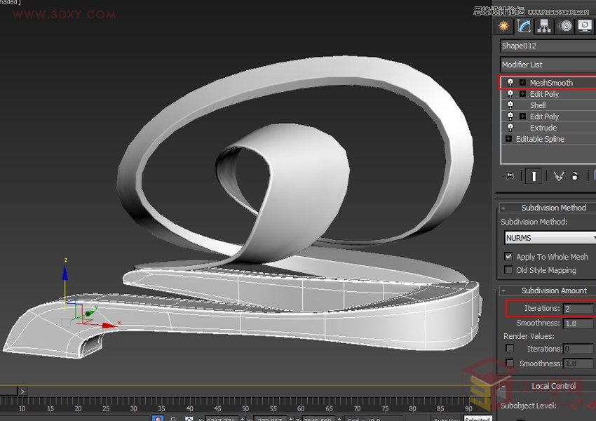 3ds MAX3分鐘快速制作曲面展臺建模