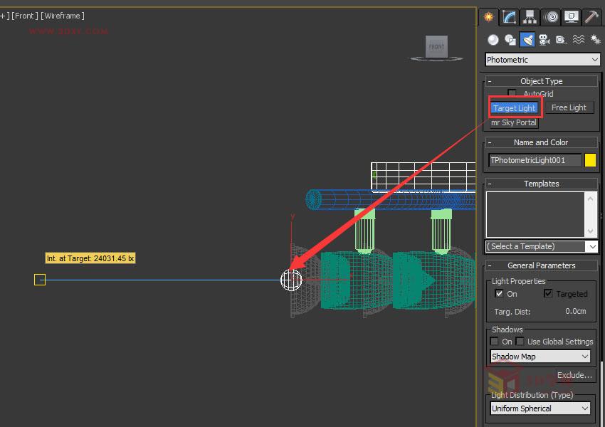 3DSMAX使用注視控制器綁定燈光特效
