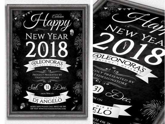 2018年30種最新新年宣傳單設計欣賞