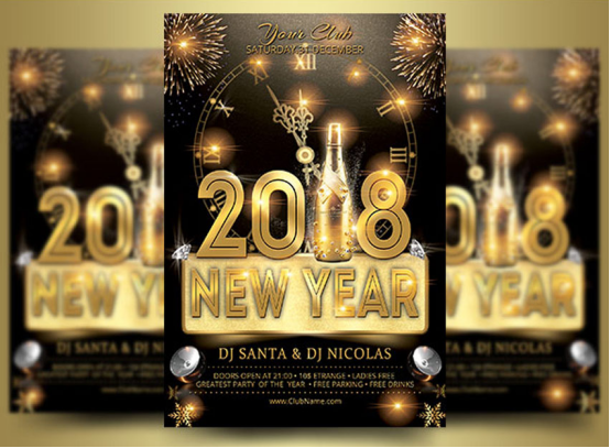 2018年30種最新新年宣傳單設計欣賞