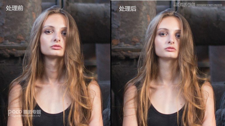 Photoshop快速調(diào)出廢棄工廠中的美女人像
