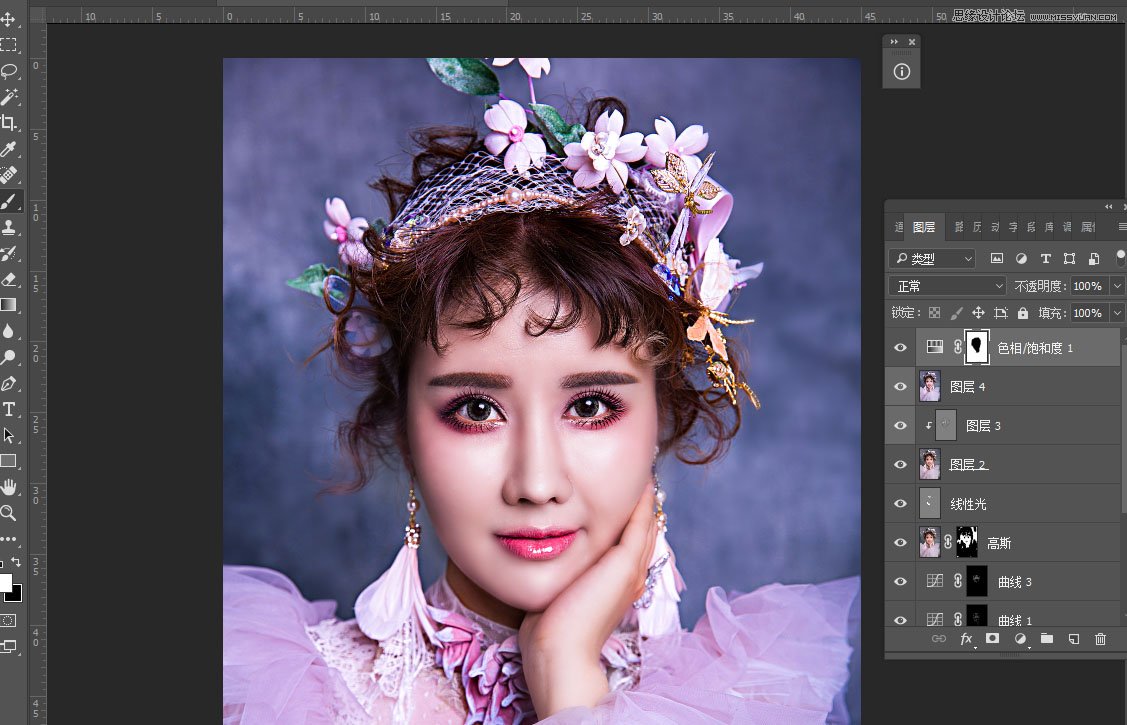 Photoshop給人像美女照片后期精修和潤色
