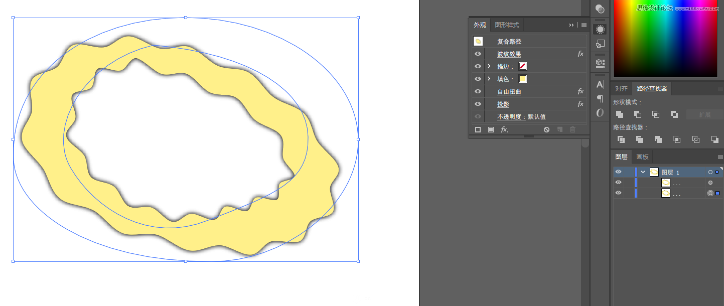Illustrator制作立體卡通風格相框特效
