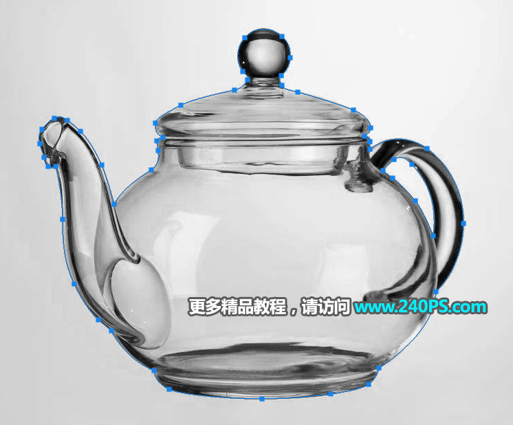 摳圖教程:用PS完美摳出透明玻璃水壺
