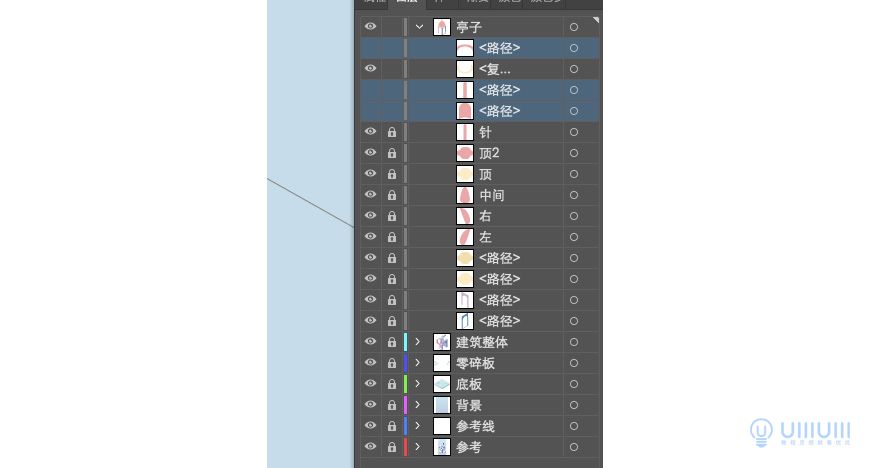 Illustrator繪制2.5D風格創意建筑插畫