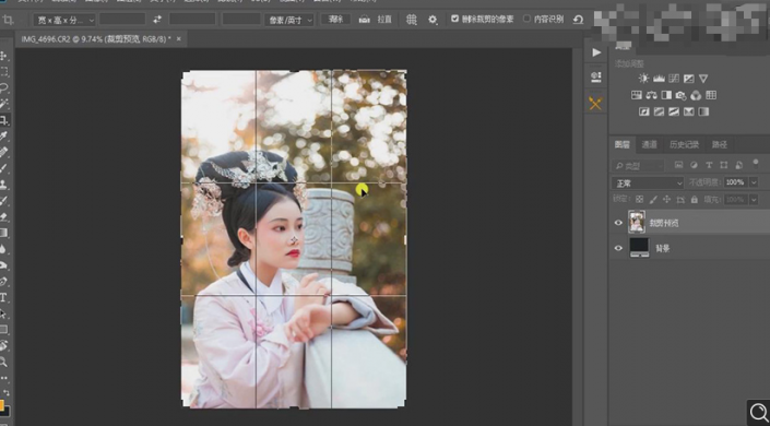 Photoshop調出曝光不足的古典美女暖色效果