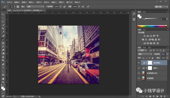 Photoshop制作復(fù)古風(fēng)格的城市街道